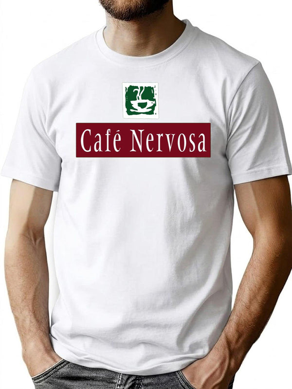 Cafe Nervosa Premium Heavyweight Cotton T-Shirt - White