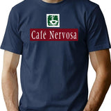 Cafe Nervosa Premium Heavyweight Cotton T-Shirt - Navy