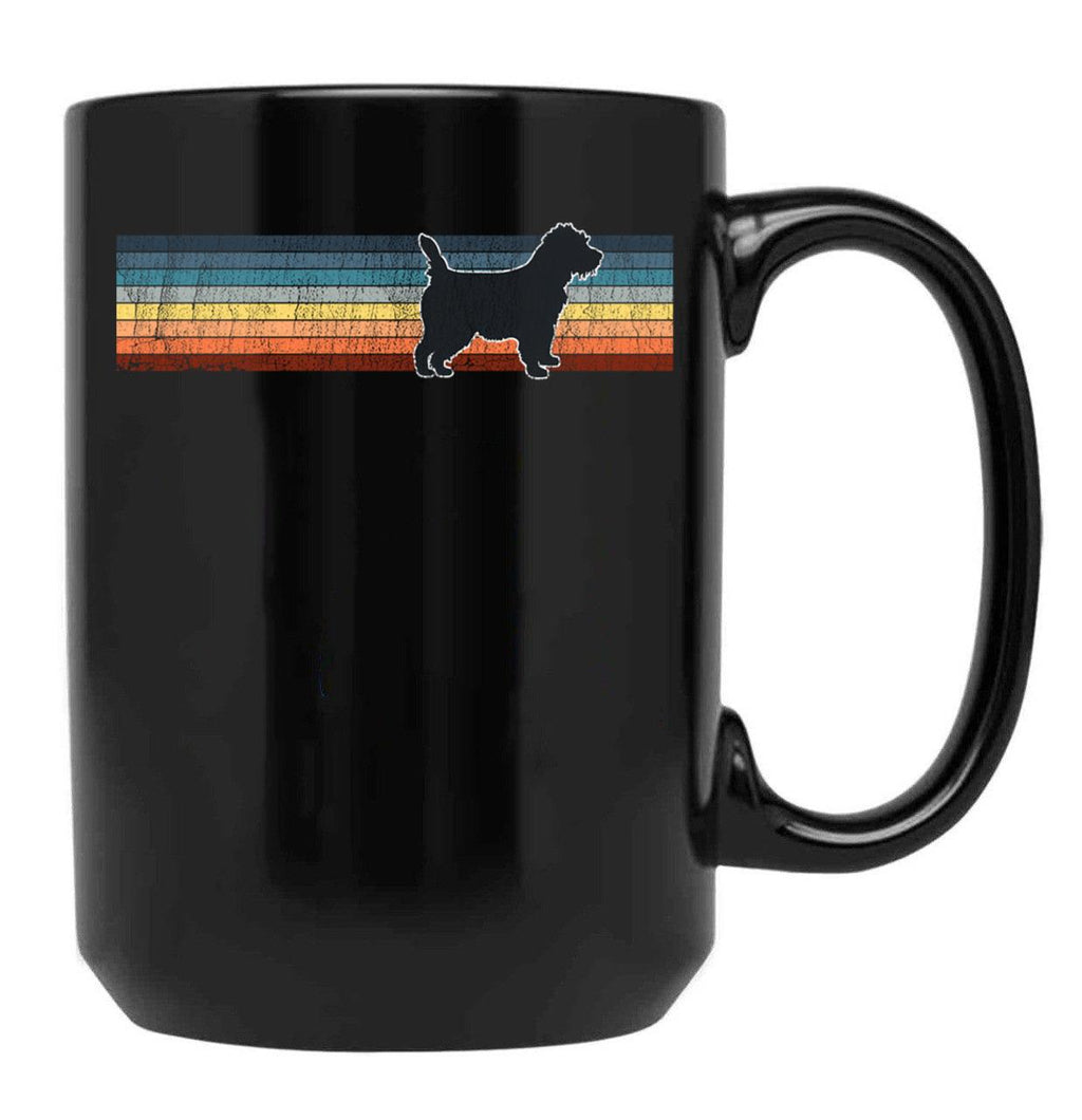 Cairn Terrier Vintage Retro Pet Lover Black Coffee Mug, Gift Coffee Mug
