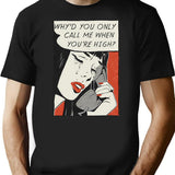 Call Me T-Shirt for Men & Women, T-Shirts Graphic Tee - Black