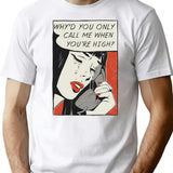 Call Me T-Shirt for Men & Women, T-Shirts Graphic Tee - White