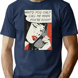 Call Me T-Shirt for Men & Women, T-Shirts Graphic Tee - Navy