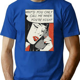 Call Me T-Shirt for Men & Women, T-Shirts Graphic Tee - Blue