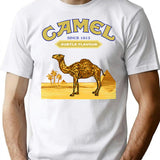 Camel Cigarettes T-Shirt for Men & Women, T-Shirts Graphic Tee - White