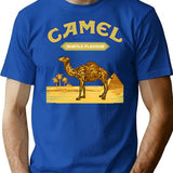 Camel Cigarettes T-Shirt for Men & Women, T-Shirts Graphic Tee - Blue