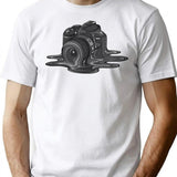 Camera Melt T-Shirt for Men & Women, T-Shirts Graphic Tee - White