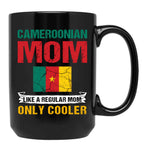 Cameroonian Mom Like A Regular Mom Only Cooler Cameroon Mom Black Coffee Mug, Gift Coffee Mug