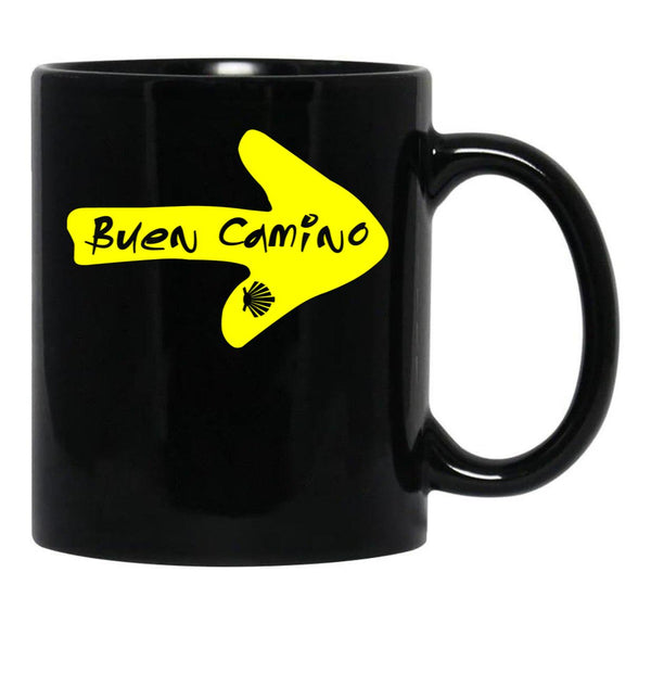 Camino De Santiago Buen Camino Black Coffee Mug, Gift Coffee Mug - Black