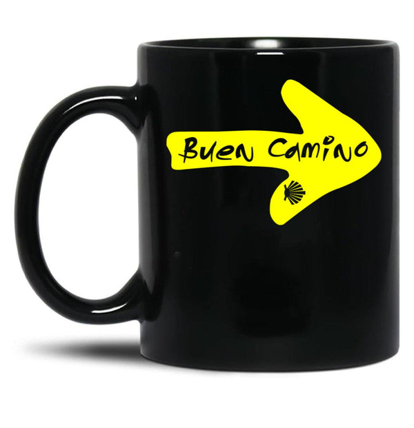 Camino De Santiago Buen Camino Black Coffee Mug, Gift Coffee Mug - Black