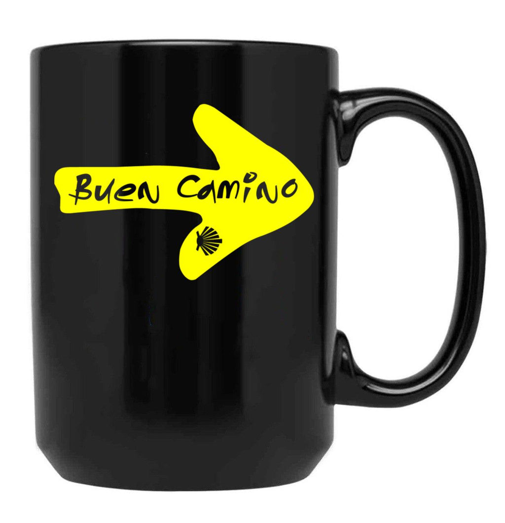 Camino De Santiago Buen Camino Black Coffee Mug, Gift Coffee Mug