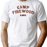 Camp Firewood T-Shirt for Men & Women, T-Shirts Graphic Tee - White