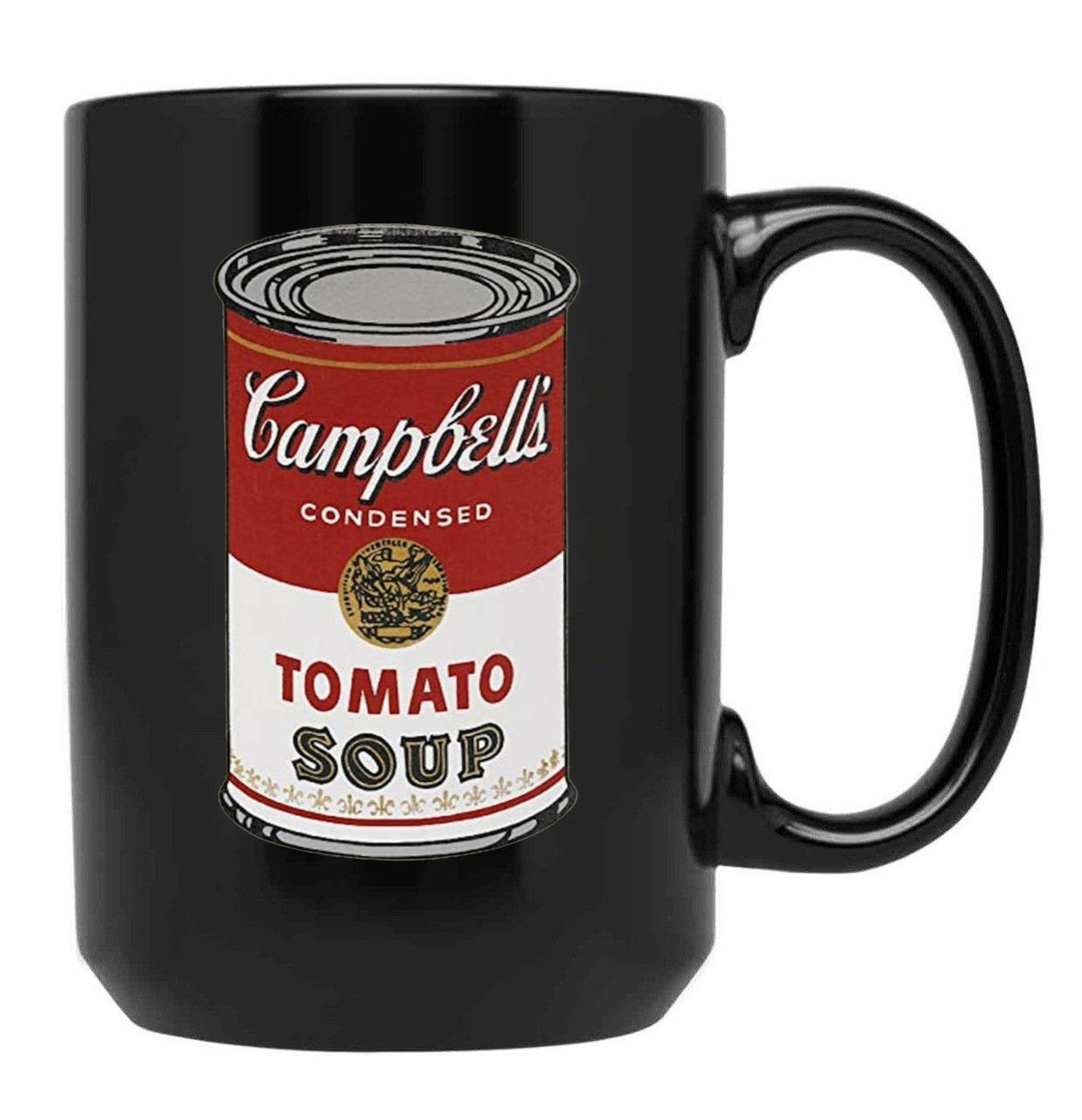 Campbell's Soup Black Coffee Mug, Gift Coffee Mug