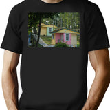 Camping Cabins T-Shirt for Men & Women, T-Shirts Graphic Tee - Black
