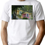 Camping Cabins T-Shirt for Men & Women, T-Shirts Graphic Tee - White