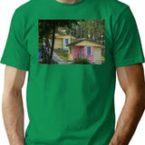 Camping Cabins T-Shirt for Men & Women, T-Shirts Graphic Tee - Green