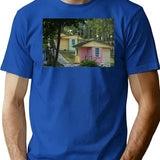 Camping Cabins T-Shirt for Men & Women, T-Shirts Graphic Tee - Blue