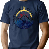 Camping Wander Woman Hiking Vintage T-Shirt for Men & Women, T-Shirts Graphic Tee - Navy