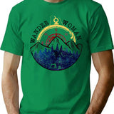 Camping Wander Woman Hiking Vintage T-Shirt for Men & Women, T-Shirts Graphic Tee - Green