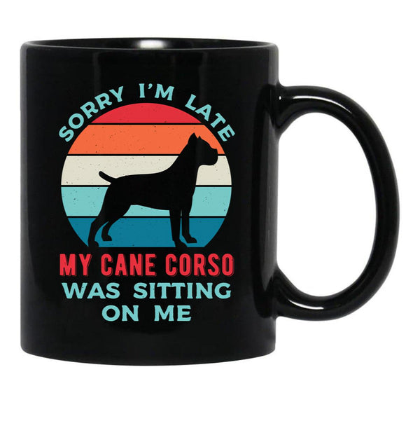 Cane Corso Funny Black Coffee Mug, Gift Coffee Mug - Black