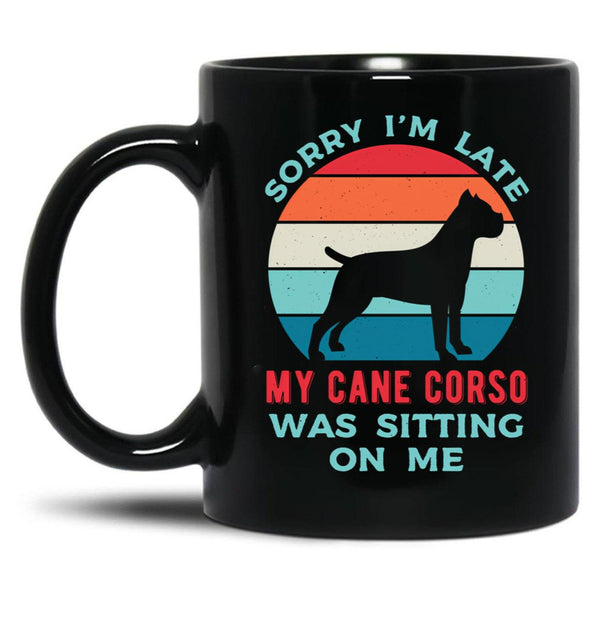 Cane Corso Funny Black Coffee Mug, Gift Coffee Mug - Black
