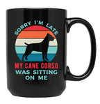 Cane Corso Funny Black Coffee Mug, Gift Coffee Mug