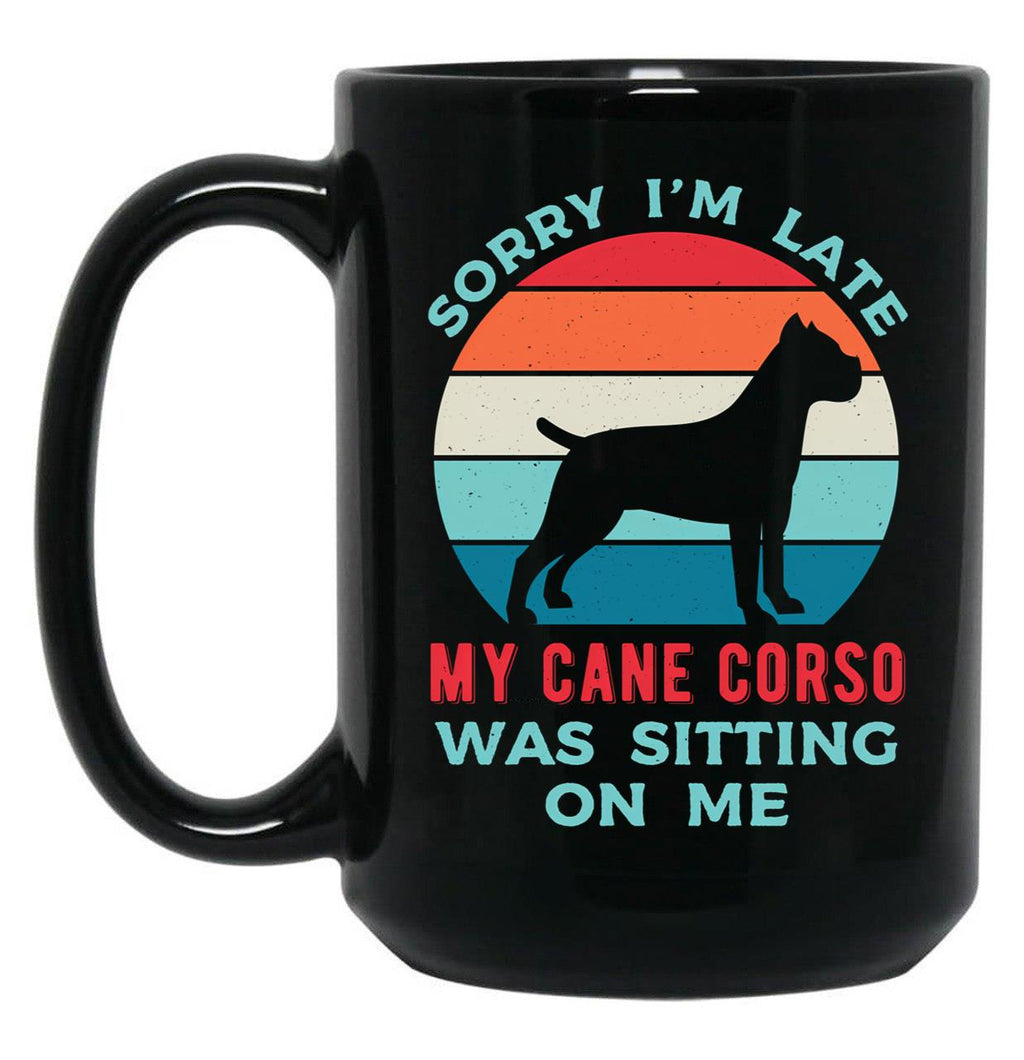 Cane Corso Funny Black Coffee Mug, Gift Coffee Mug
