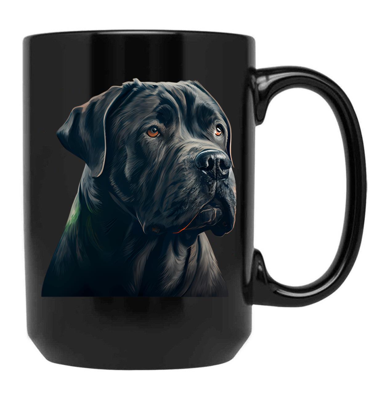 Cane Corso Black Coffee Mug, Gift Coffee Mug