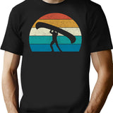 Canoe Portage Vintage Style T-Shirt for Men & Women, T-Shirts Graphic Tee - Black