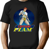 Capitaine Flam (Captain Future) T-Shirt for Men & Women, T-Shirts Graphic Tee - Black