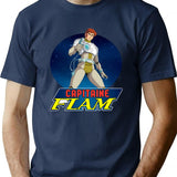 Capitaine Flam (Captain Future) T-Shirt for Men & Women, T-Shirts Graphic Tee - Navy