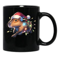 Capybara Christmas Black Coffee Mug, Gift Coffee Mug - Black
