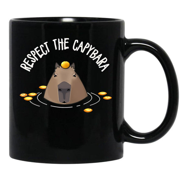 Capybara Black Coffee Mug, Gift Coffee Mug - Black