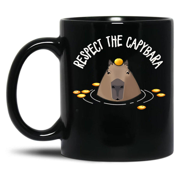 Capybara Black Coffee Mug, Gift Coffee Mug - Black