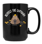 Capybara Black Coffee Mug, Gift Coffee Mug