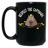 Capybara Black Coffee Mug, Gift Coffee Mug