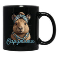 Capymama Funny Capybara Mother'S Day Design Black Coffee Mug, Gift Coffee Mug - Black