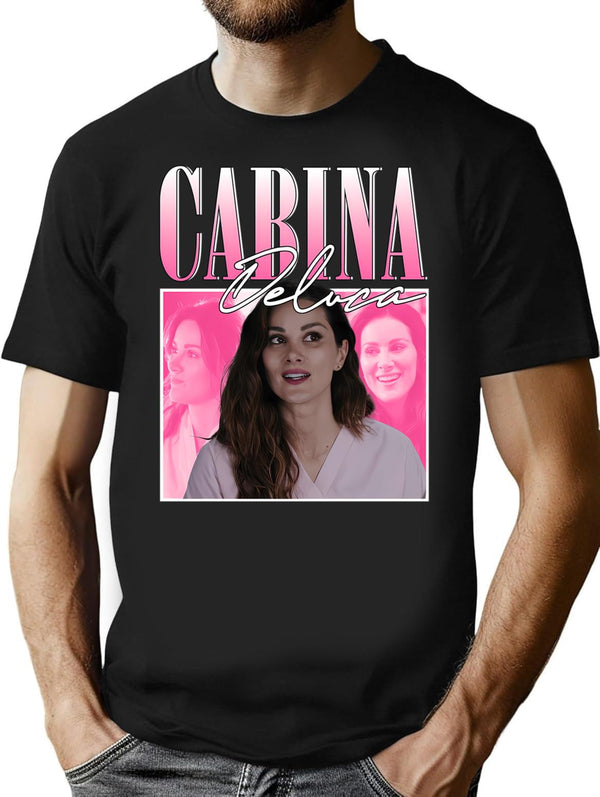 Carina Deluca 90S Vintage T-Shirt for Men & Women, T-Shirts Graphic Tee - Black