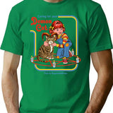 Caring For Your Demon Cat T-Shirt for Men & Women, T-Shirts Graphic Tee - Green