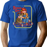 Caring For Your Demon Cat T-Shirt for Men & Women, T-Shirts Graphic Tee - Blue