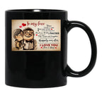 Carl And Ellie To My Love Once Upon A Time I Became Yours Black Coffee Mug - Black