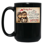 Carl And Ellie To My Love Once Upon A Time I Became Yours Black Coffee Mug