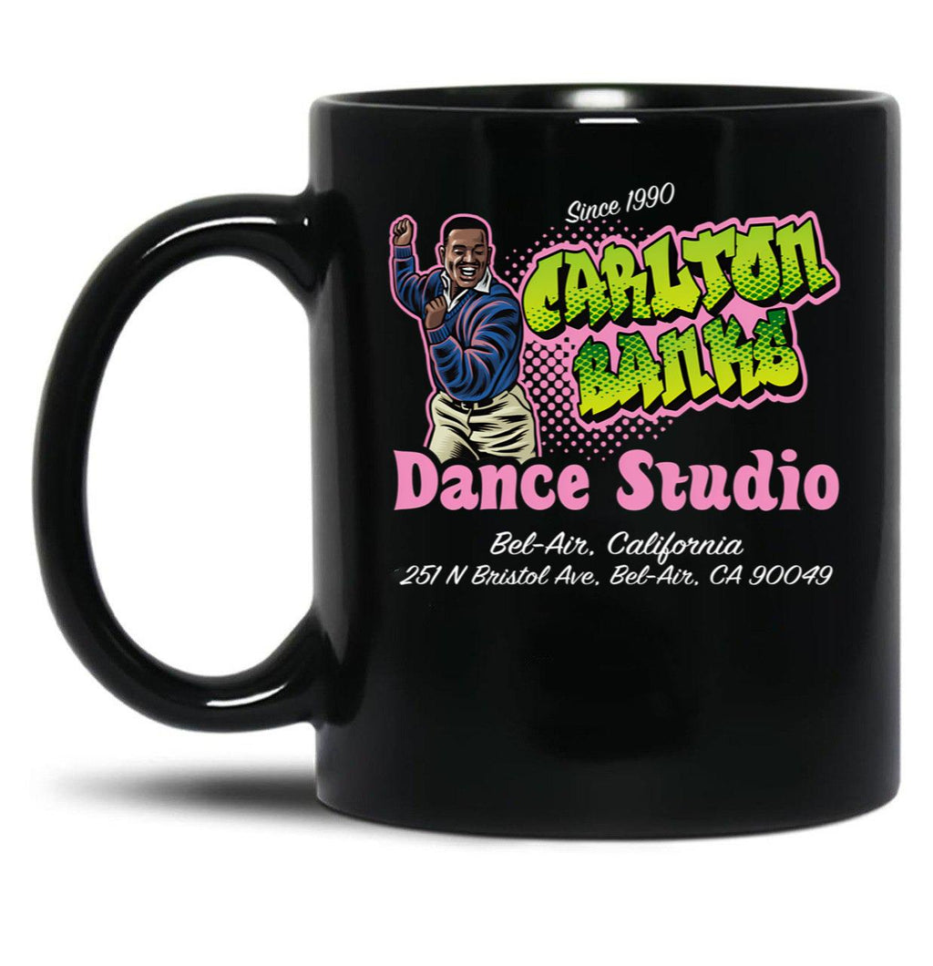 Carlton Banks Dance Studio Black Coffee Mug, Gift Coffee Mug