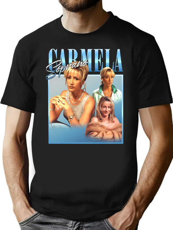 Carmela Soprano Classic Premium Heavyweight Cotton T-Shirt - Black