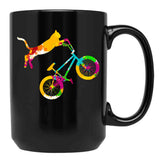 Cat Bmx Black Coffee Mug, Gift Coffee Mug
