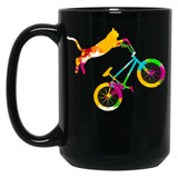 Cat Bmx Black Coffee Mug, Gift Coffee Mug