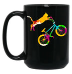 Cat Bmx Black Coffee Mug, Gift Coffee Mug