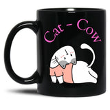Cat-Cow Black Coffee Mug, Gift Coffee Mug - Black