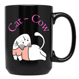 Cat-Cow Black Coffee Mug, Gift Coffee Mug