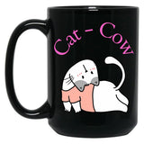 Cat-Cow Black Coffee Mug, Gift Coffee Mug