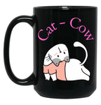 Cat-Cow Black Coffee Mug, Gift Coffee Mug